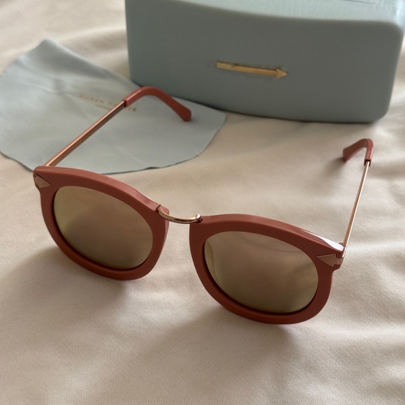 Karen Walker Pink Sunglasses Super lunar round monochromatic sunglasses main image 13